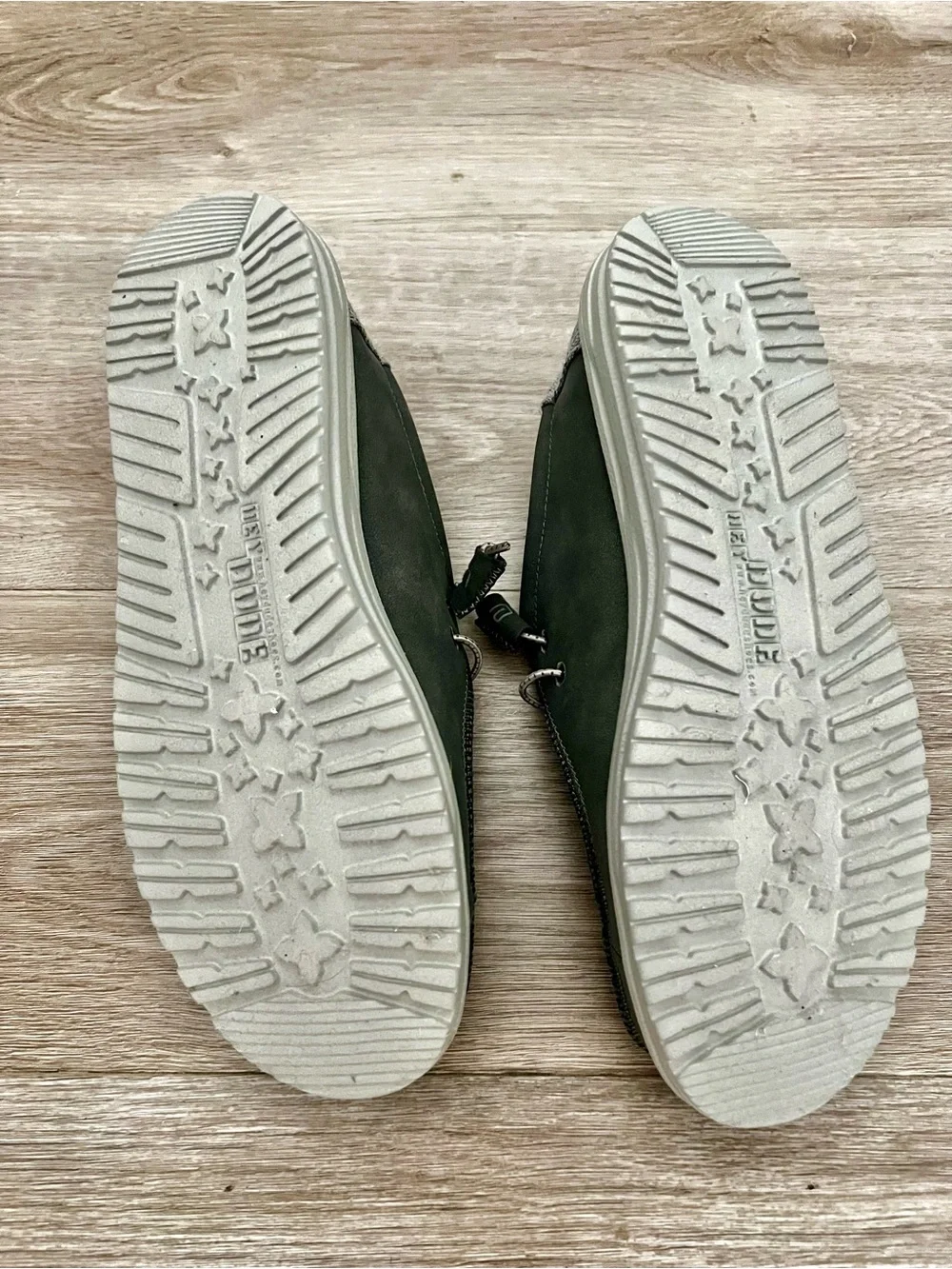 Hey Dude Men's Sueded  Gray Slip-On Shoes Size11